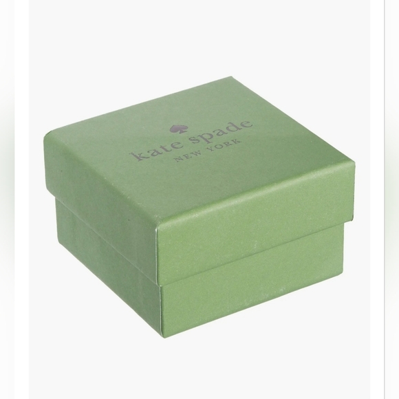 Kate Spade Treasure Trove Gold Plated Blue Crystal Stud Earrings, NWT - Picture 3 of 3